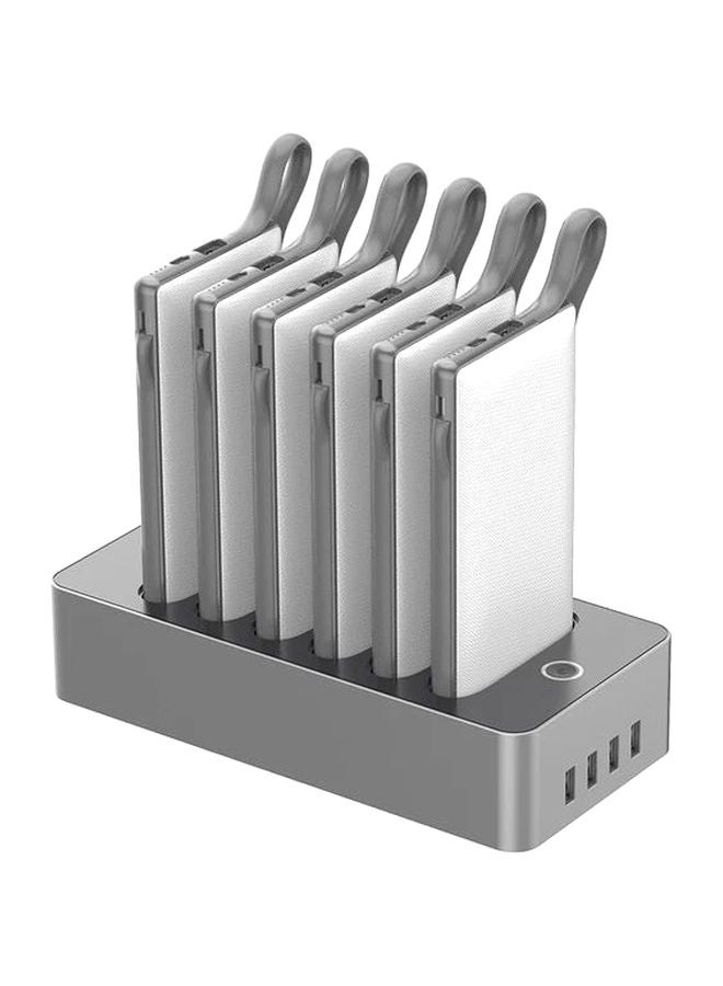 WST 10000.0 mAh 6 Charging Slot Power Bank Station White/Grey
