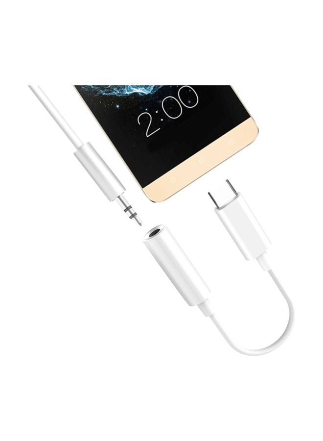 Ozone 3.5mm Female To Type-C Male Adapter White/Silver - Image 3