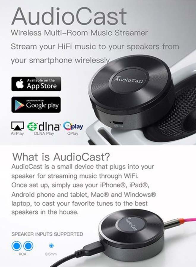 Generic Audio Cast HiFi Music Receiver M5 Black/Grey  - Image 3