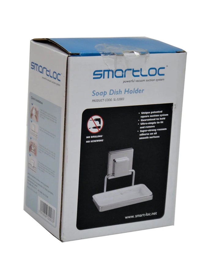 SMARTLOC - Soap Dish Holder Silver 11x4x15cm - Image 1