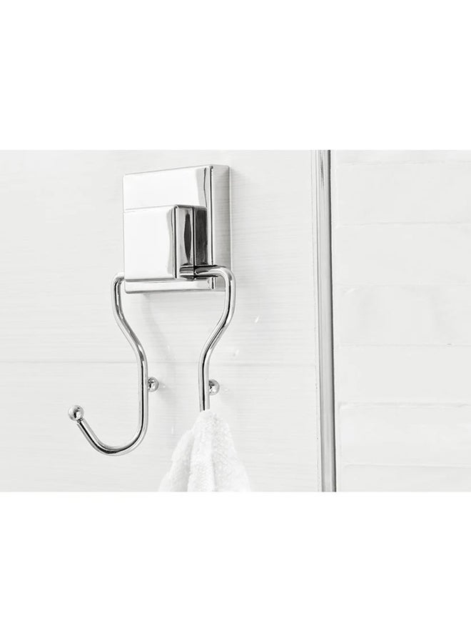 SMARTLOC - Wall Mounted Towel Hook Silver 10x5x14cm - Image 1
