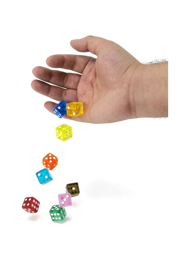 Brybelly Pack Of 50 Vintage Translucent Six-Sided Dice Set - Image 4