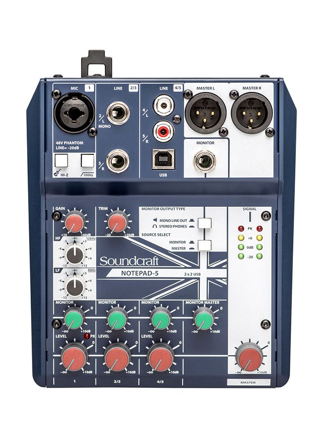 SOUNDCRAFT - Notepad-5 Analog Mixing Console Notepad-5 Blue - Image 1