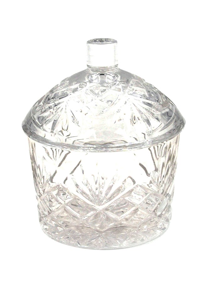Joan Pattern Sugar Bowl With Cover Clear 14x14x9cm