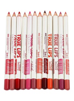 Menow 12-Piece True Waterproof Lipliner Pencil Set Multicolour  - Image 1