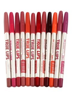 Menow 12-Piece True Waterproof Lipliner Pencil Set Multicolour  - Image 2