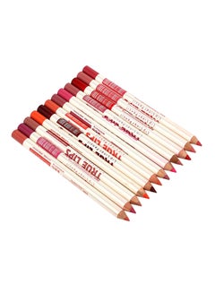 Menow 12-Piece True Waterproof Lipliner Pencil Set Multicolour  - Image 3
