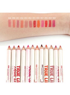 Menow 12-Piece True Waterproof Lipliner Pencil Set Multicolour  - Image 5