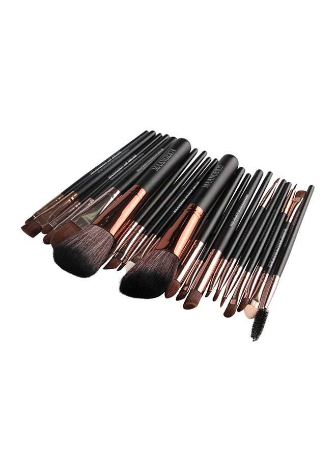 مانجي طقم فرش مكياج من 22 قطعة طراز 2141204 اسود/ذهبي وردي - Image 3