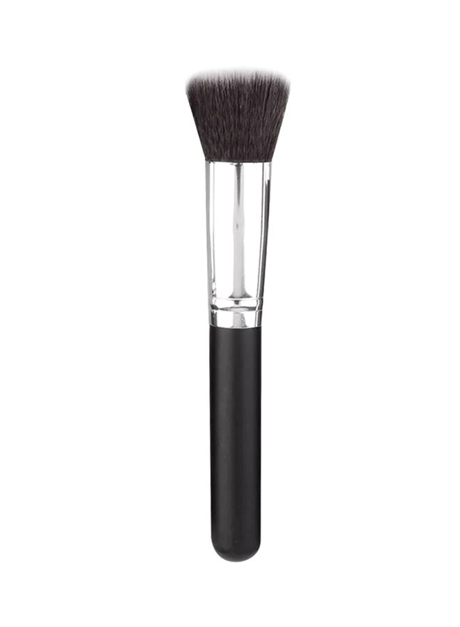 8 Piece Makeup Brush Set Black/Silver - Image 4