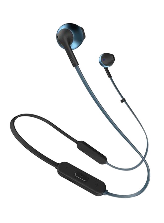 JBL Tune 205Bt Wireless In-Ear Headphones - Pure Bass Sound - 6H Battery - 3 Button Mic - Flat Cable - Comfort Fit Blue/Black  - Image 1