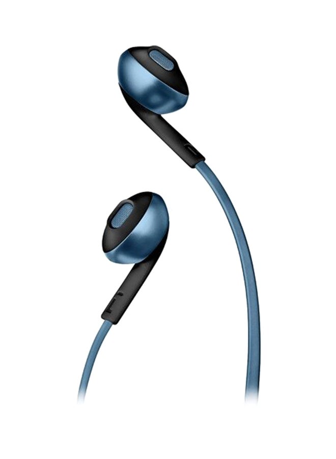 JBL Tune 205Bt Wireless In-Ear Headphones - Pure Bass Sound - 6H Battery - 3 Button Mic - Flat Cable - Comfort Fit Blue/Black  - Image 3