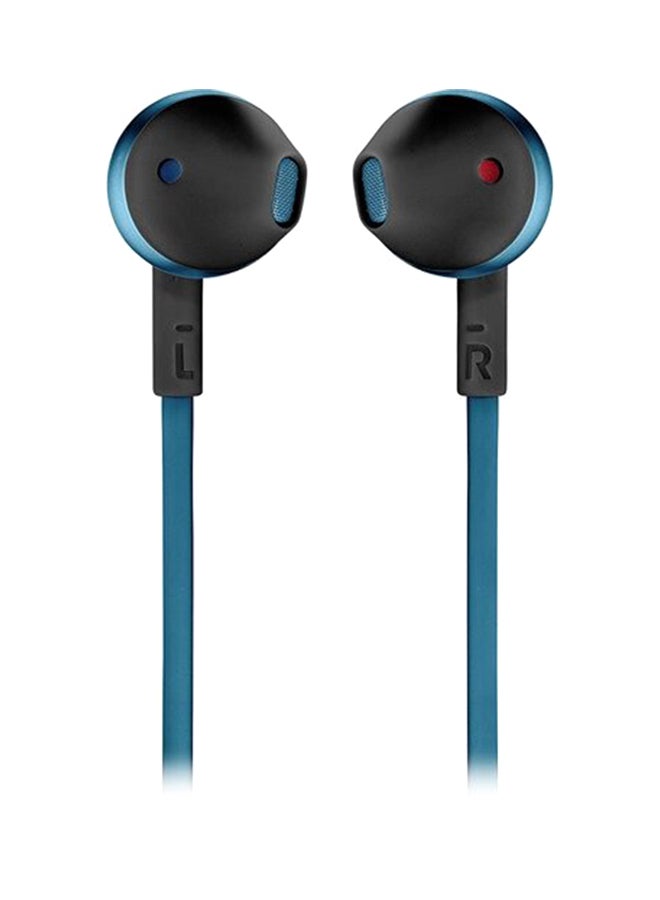 JBL Tune 205Bt Wireless In-Ear Headphones - Pure Bass Sound - 6H Battery - 3 Button Mic - Flat Cable - Comfort Fit Blue/Black  - Image 4
