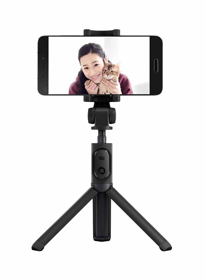 Tripod Selfie Stick With Wireless Bluetooth Remote Shutter Black