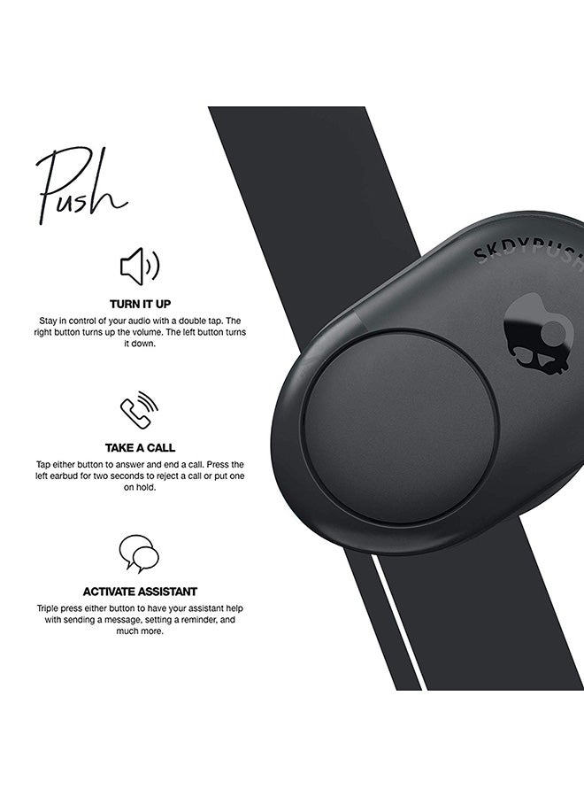 Skullcandy - Push True Wireless Earbuds, In-Ear Bluetooth With Microphone Black/Dark Grey - Image 1