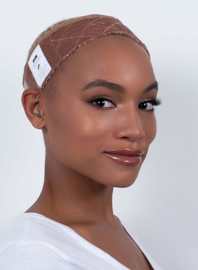 ميلانو كوليكشون مجموعة أربطة مريحة للشعر المستعار، مكونة من قطعتين بني 22.25 x 2.25بوصة - Image 2