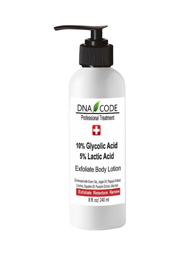 DNA CODE Skin Care Lactic Acid Exfoliating Body Lotion
