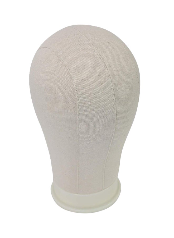 Eerya - Canvas Block Styling Mannequin Head With Mount Hole Beige 21inch - Image 1