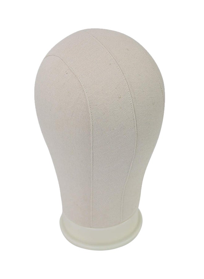 Eerya Canvas Block Styling Mannequin Head With Mount Hole Beige 23inch - Image 1