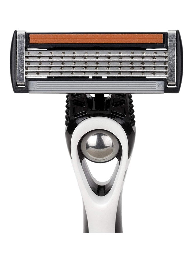 بيك مجموعة شفرات حلاقة بيك فليكس ذات ال5  شفرات مكونة من قطعتين أسود/ أبيض - Image 3