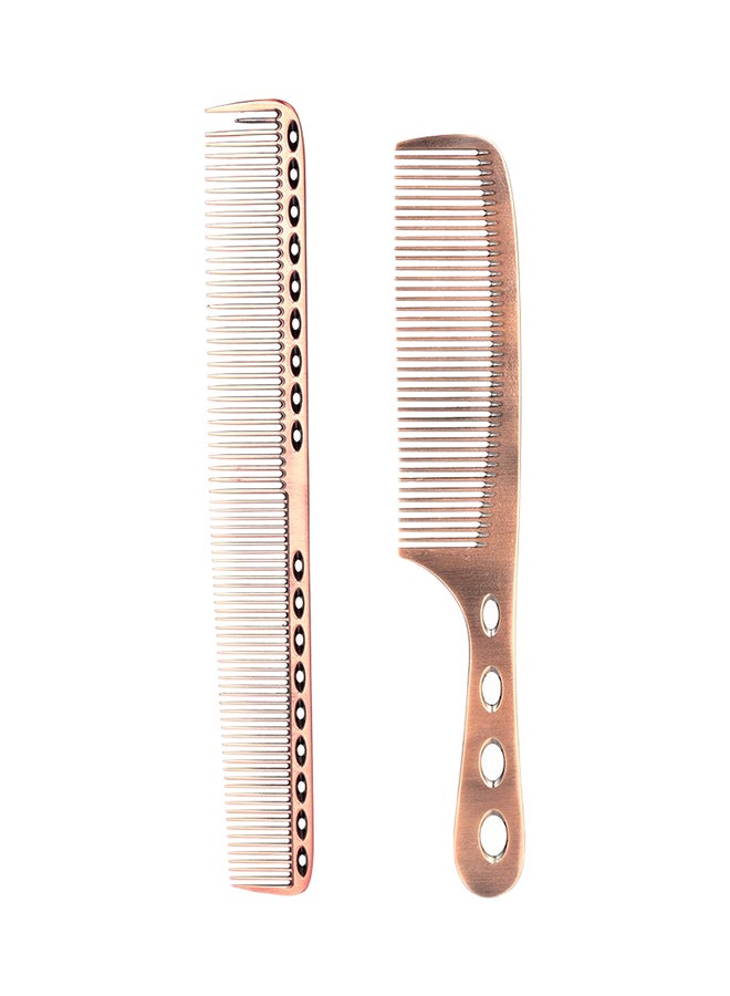 ANSELF 2-Piece Hair Salon With Pro Barber Hairdressing Comb Set Gold - Image 1