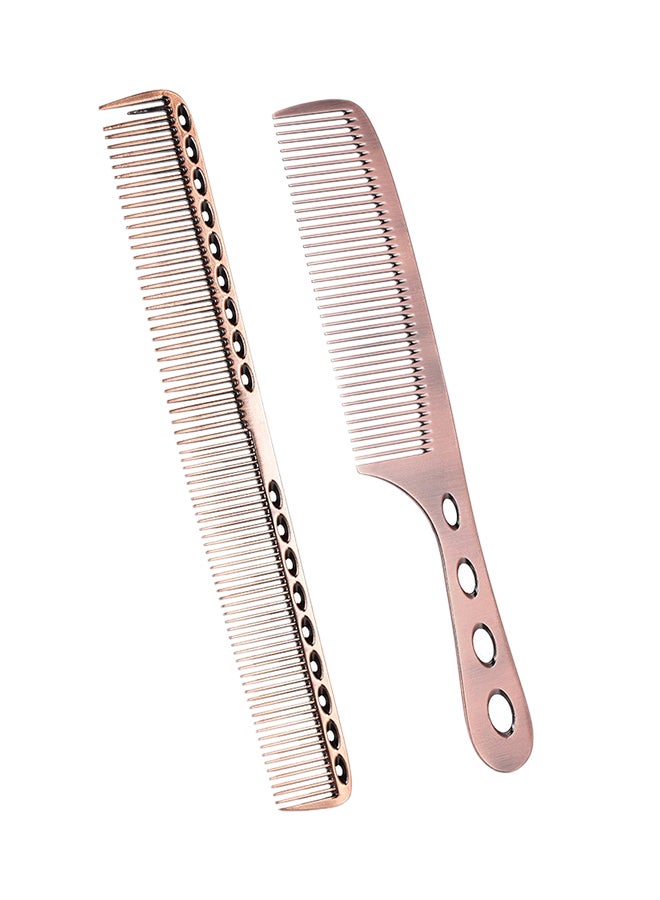 ANSELF 2-Piece Hair Salon With Pro Barber Hairdressing Comb Set Gold - Image 2