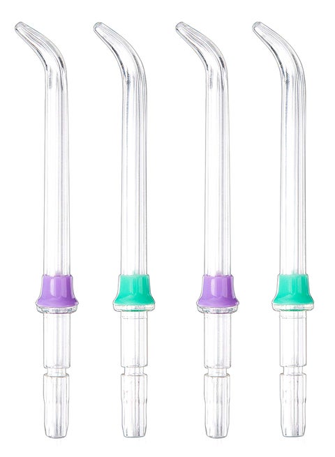 4-Piece Replacement Jet Tips For Waterpik Dental Flosser Multicolour