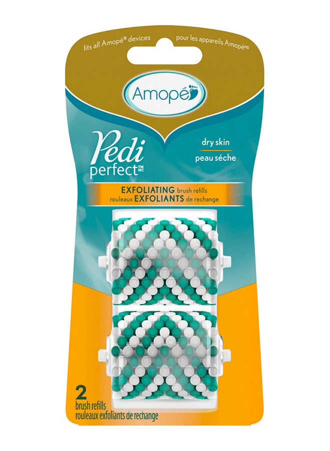 Amope 2-Piece Pedi Exfoliating Brush Refills Multicolour 