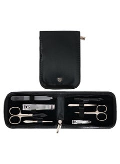 8-Piece Manicure Pedicure Kit With Case Silver/Black