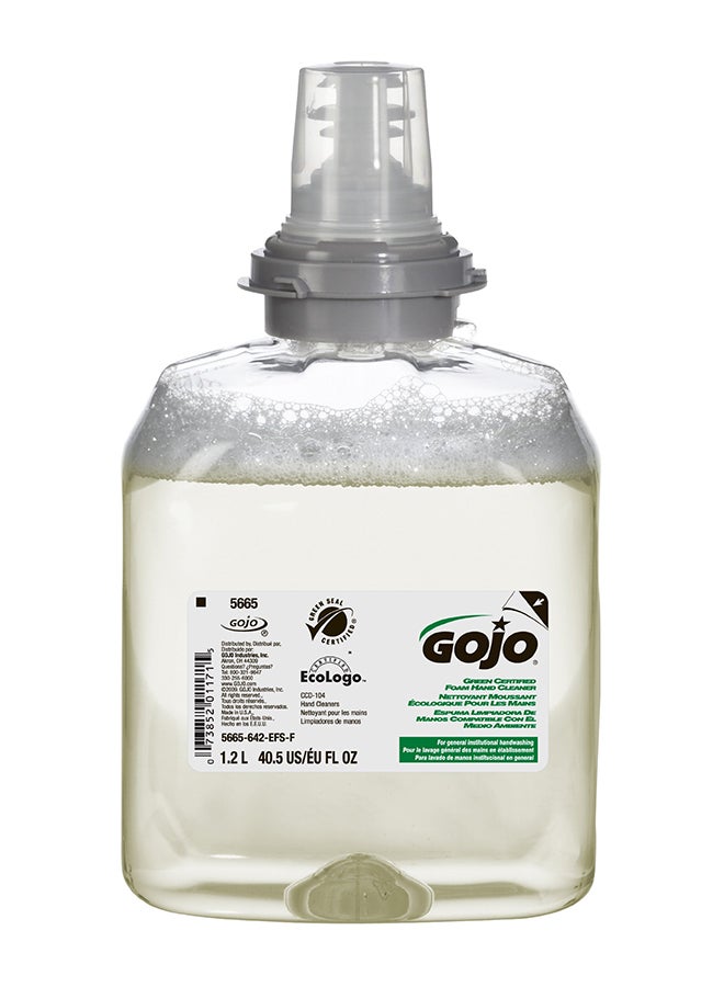 غوجو عبوة إعادة تعبئة رغوة تنظيف اليدين المعتمدة TFX أخضر 1.2لترات - Image 1