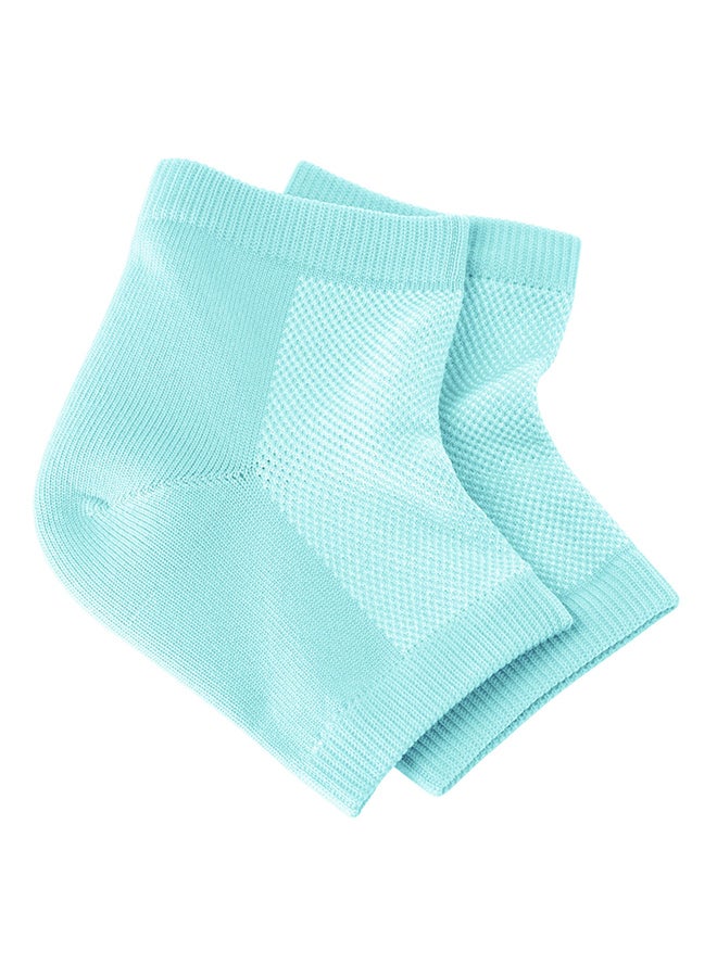 Natracure Vented Moisturizing Gel Heel Sleeves (608-M Cat) Aqua - Image 1