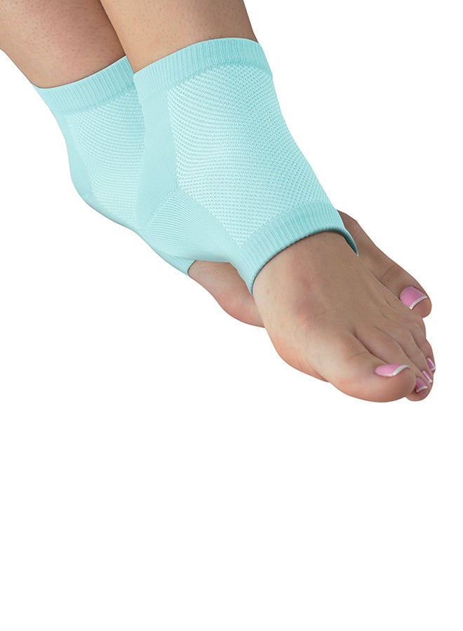 Natracure Vented Moisturizing Gel Heel Sleeves (608-M Cat) Aqua - Image 2