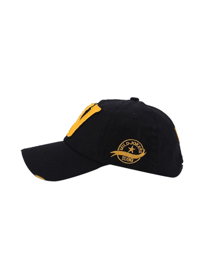 Beauenty Trendy Letter Pattern Baseball Cap Black/Yellow  - Image 3