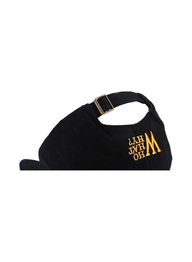 Beauenty Trendy Letter Pattern Baseball Cap Black/Yellow  - Image 2