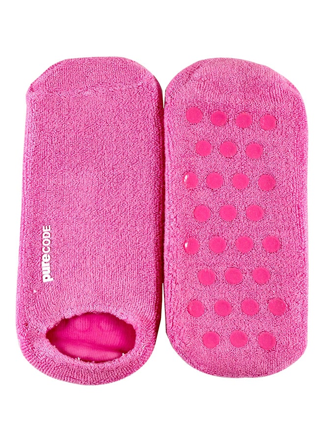 purecode Moisturizing Gel Socks Pink - Image 3