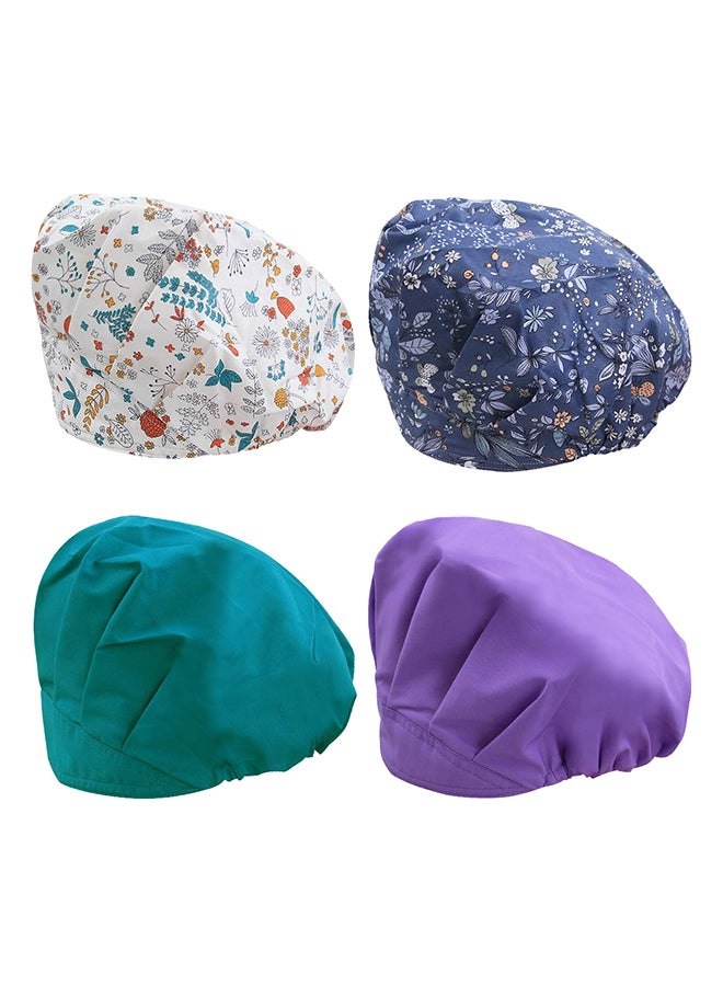 kilofly 4pc Women's Adjustable Scrub Cap Multicolour  - Image 1
