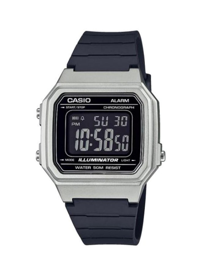 CASIO Water Resistant Resin Digital Watch 51-W-217HM-7BVDF - 43mm - Black  - Image 1