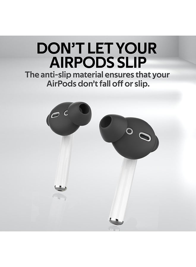 PROMATE Anti-Slip Sporty Earbuds For AirPods Black  - Image 4