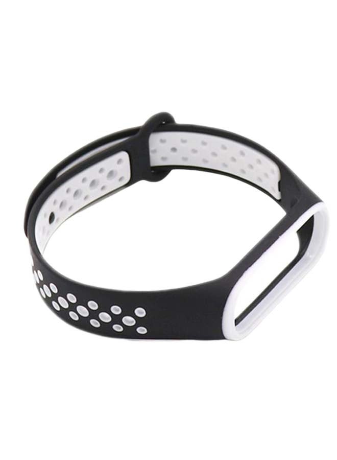 Generic Replacement Wrist Strap For Xiaomi Mi Band 3/4 Black/White  - Image 2