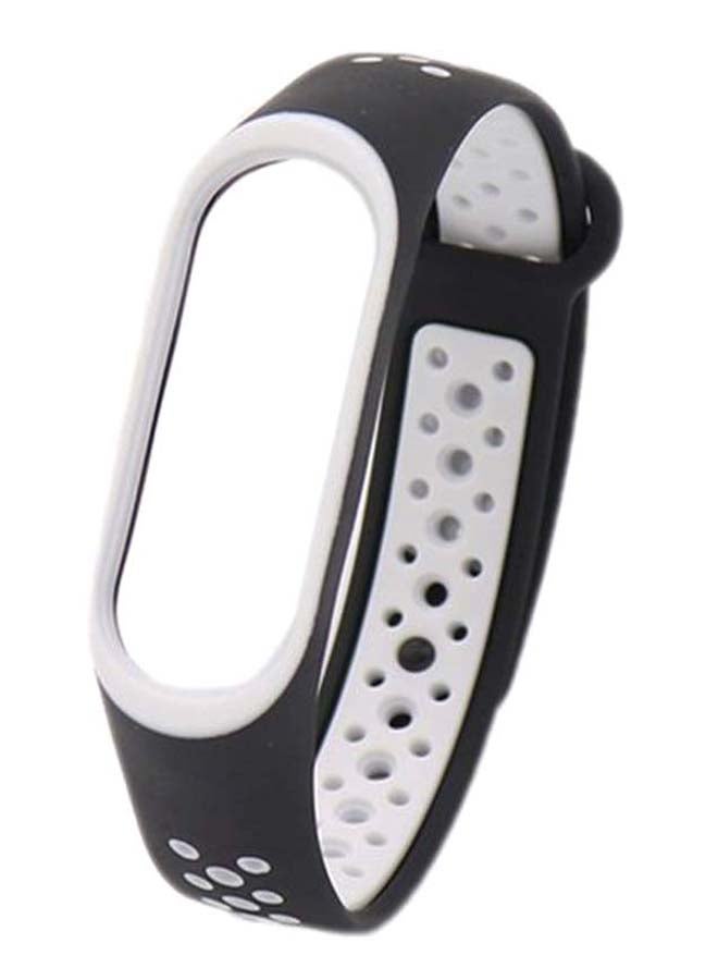 Generic Replacement Wrist Strap For Xiaomi Mi Band 3/4 Black/White  - Image 1