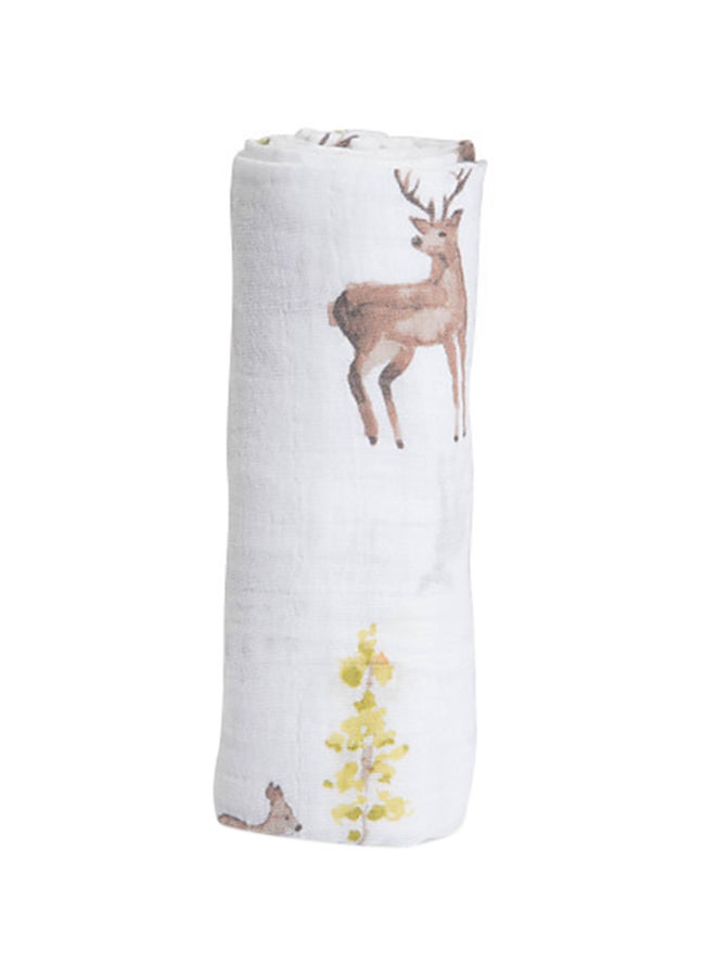 little unicorn Printed Cotton Muslin Swaddle Blanket  - Image 1