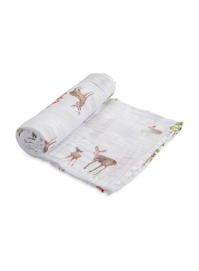 little unicorn Printed Cotton Muslin Swaddle Blanket  - Image 2