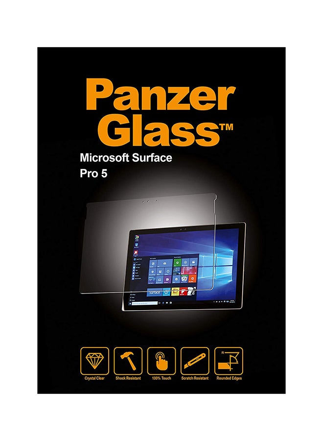 بانزرجلاس لاصقة حماية للشاشة من الزجاج المقوى لجهاز مايكروسوفت سيرفس برو 4/ برو 5/ برو 6 شفاف - Image 2