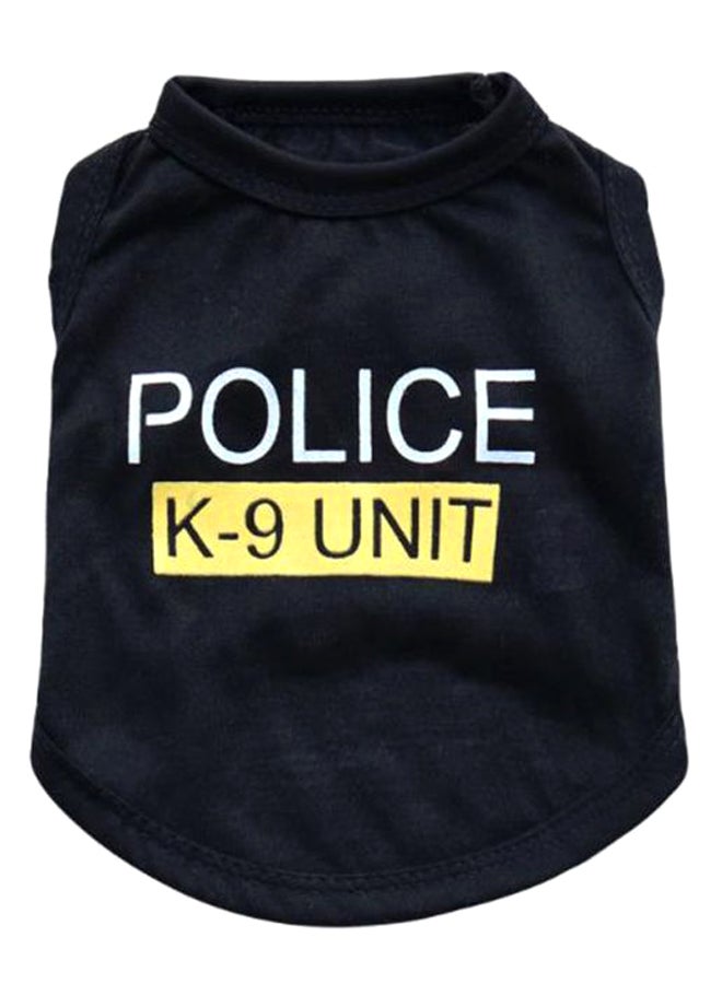 Police Print Pet Vest Black