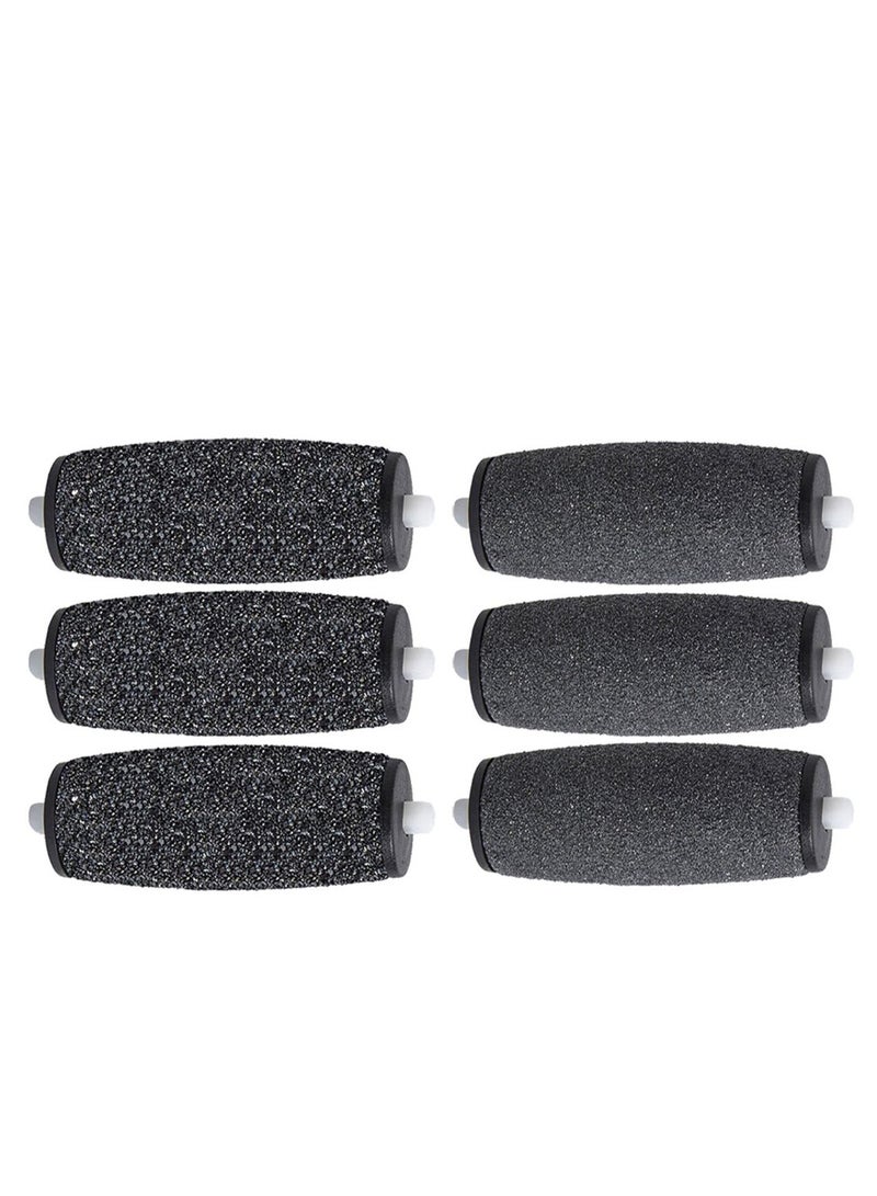 6-Piece Callus Remover Roller Refills Set Black