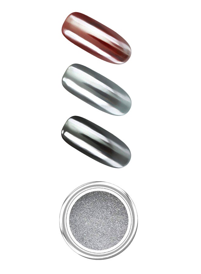 بريتي ديفا بودرة أظافر بتأثير مرآة كروم فضية هولوجرافيك - Image 2