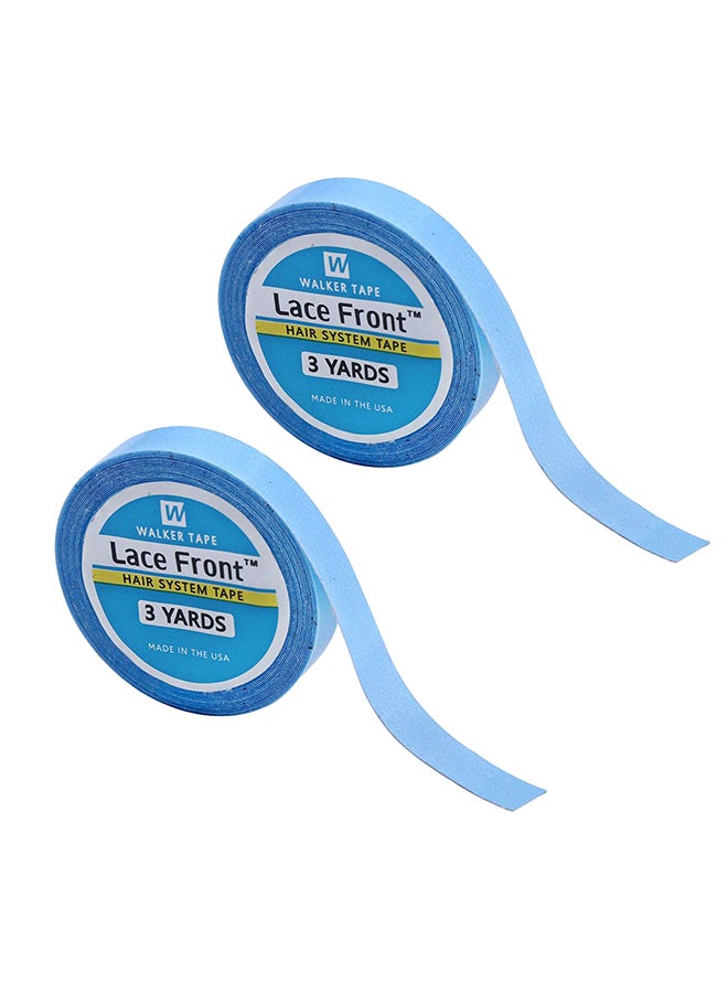 fani - 2-Piece Double Sided Adhesive Roll Sticky Tape Set Blue 3yard - Image 1