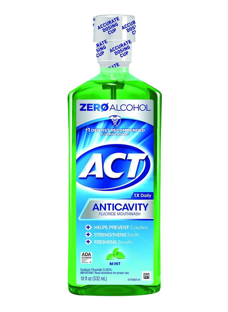 ACT Mint Flavour Anti-Cavity Fluoride Mouthwash Green