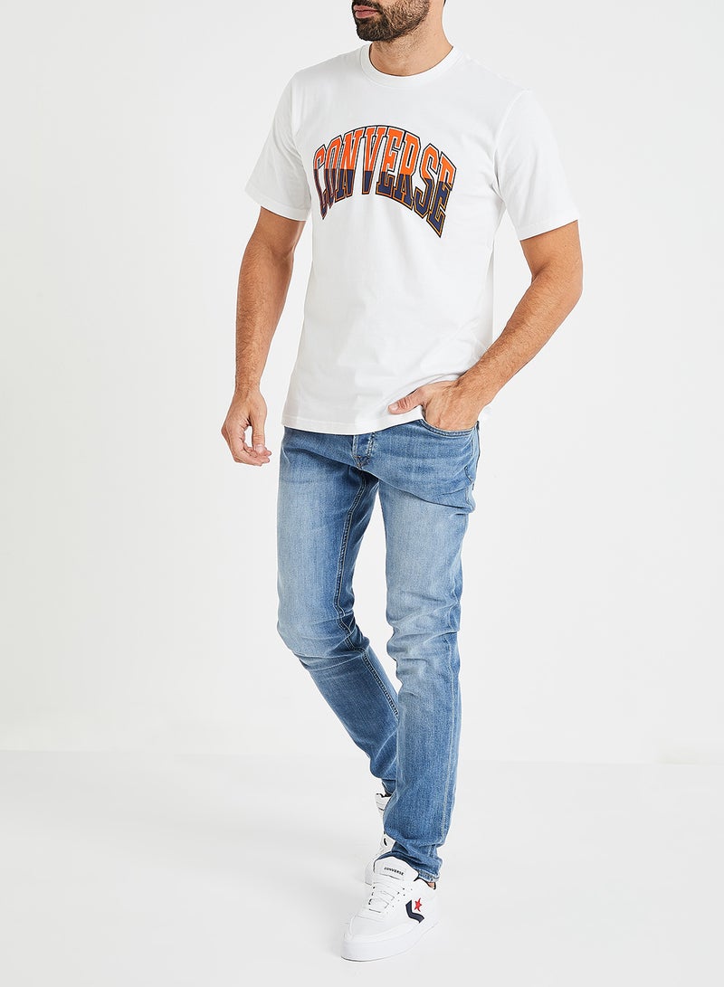CONVERSE Logo Varsity Print T-Shirt White  - Image 1
