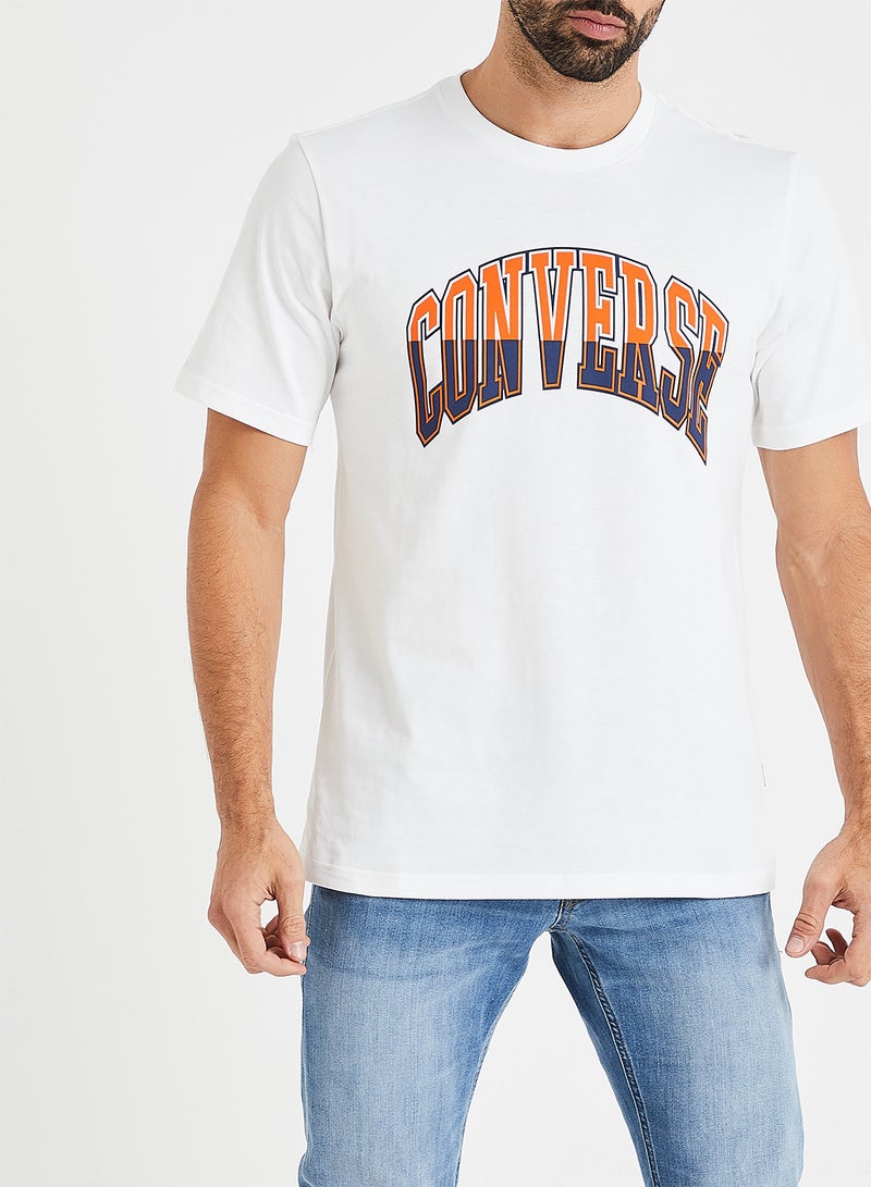 CONVERSE Logo Varsity Print T-Shirt White  - Image 2